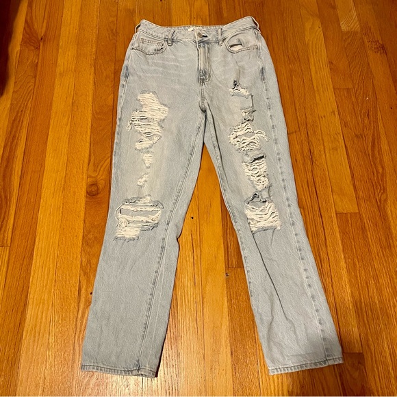 Pacsun Ripped Distressed Mom Jeans Blue Size 28 - Picture 2 of 5